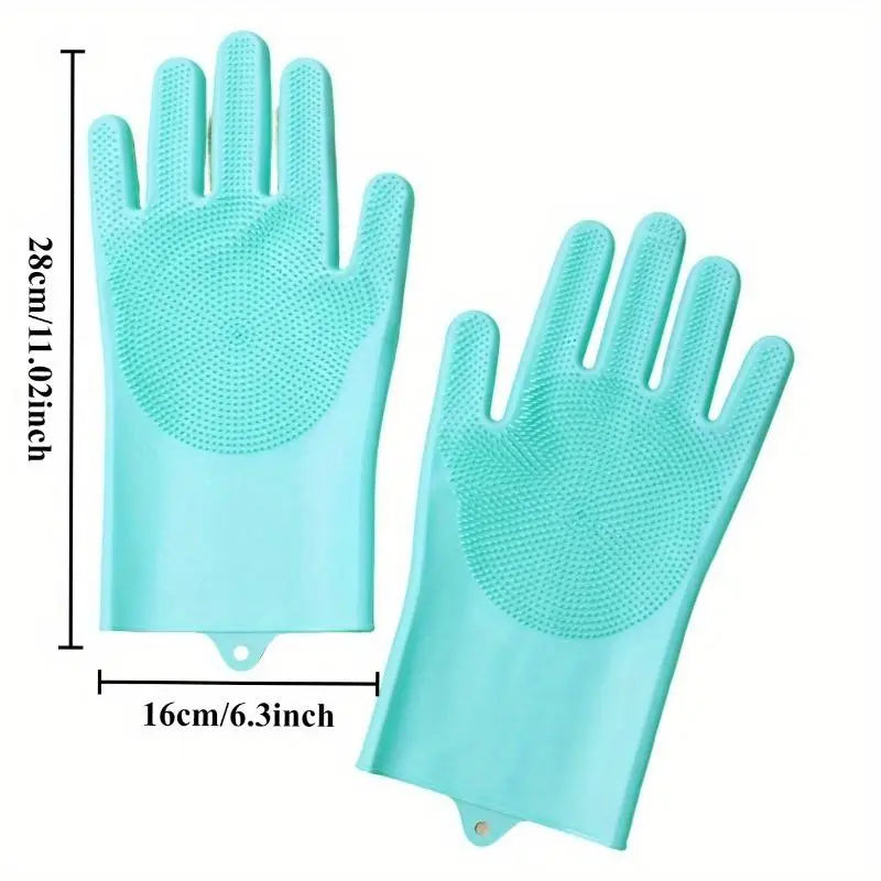 Kitchen Cooking Pots and Utensils Cleaning Gloves, Household Cleaning Gloves, Suitable for Various Uses Such as Kitchen Cleaning, Sweeping, Bathroom Cleaning, Laundry, Etc. These Gloves Can Be Reused. Laundry Gloves, Household Supplies