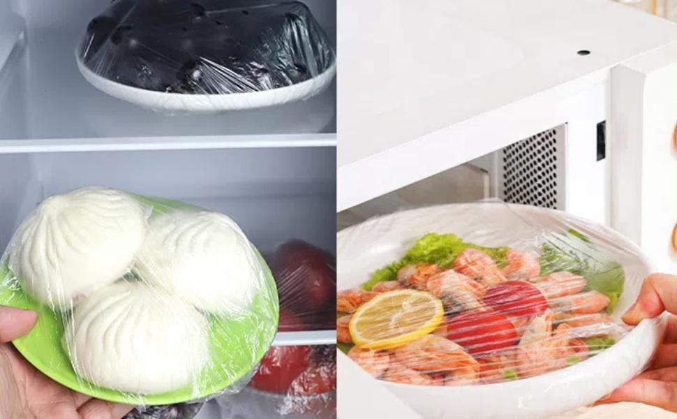 200-Piece Elastic Food Cover Set – Stretchable Covers for Bowls, Plates & Food Storage