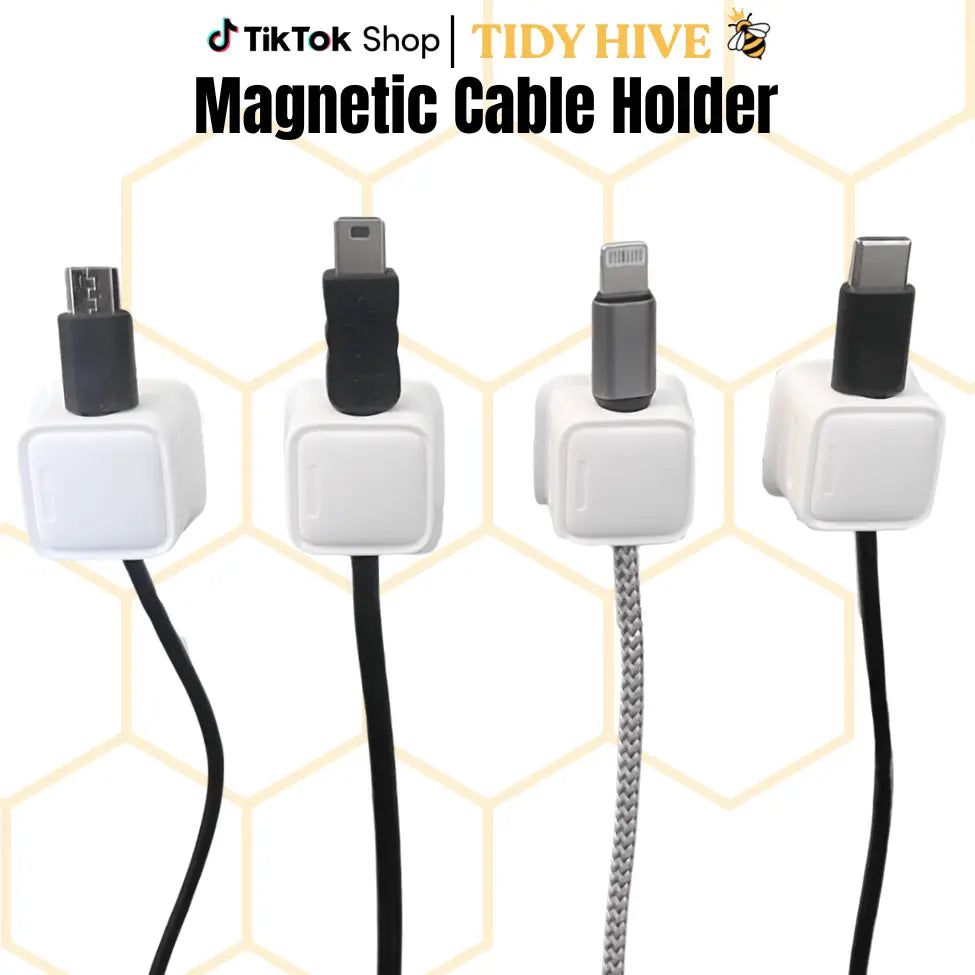 Cable Management Clip Organizer Set - Wall Mounted Holder for Home and Office, Available in 4, 8, or 16 Counts