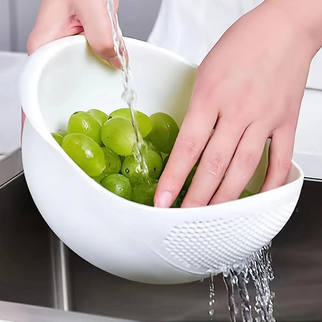 Multi-Purpose Rice Washing & Kitchen Strainer Bowl