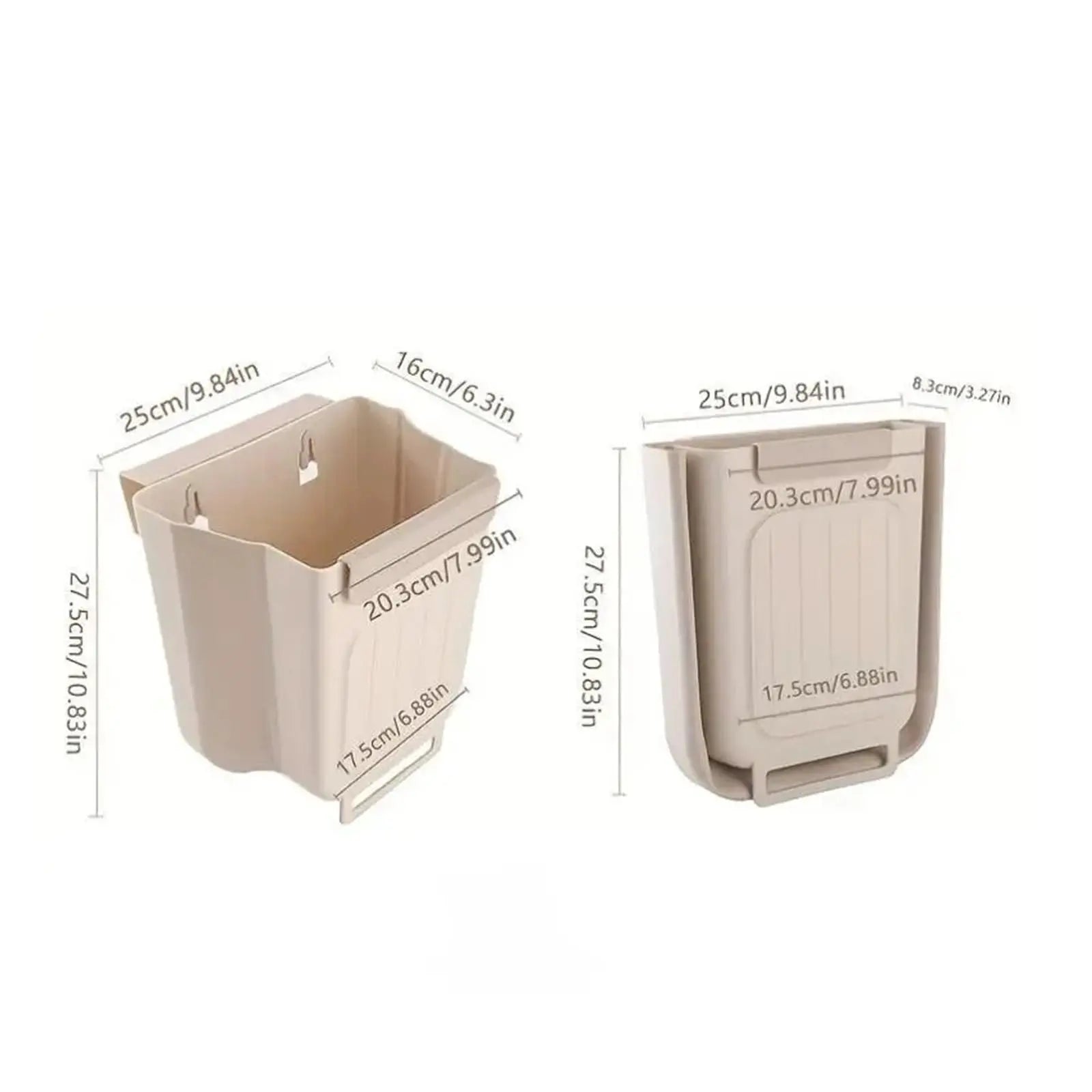 Collapsible Hanging Kitchen Trash Bin (11L)