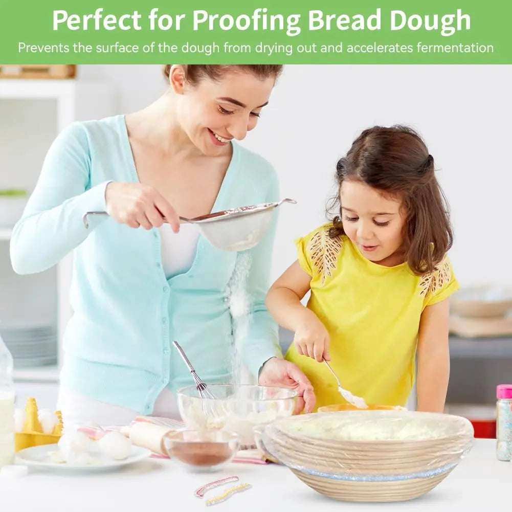 Plastic Bowl Covers, 200 PCS PE Food Grade Food Covers, Elastic Bowl Covers for Bread Proofing, Reusable Plate Dish Cover, Stretchable Fresh Keeping Bags for Food Storage