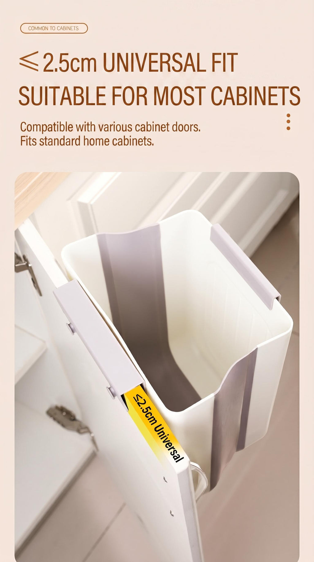Collapsible Hanging Kitchen Trash Bin (11L)