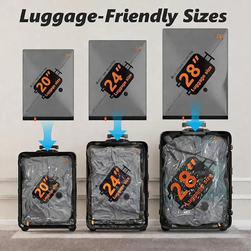 SUOCO Cordless Travel Vacuum Bags with Electric Pump, 16-Piece Compression Packing Cubes, Luggage Suitcase Organizer, Space-Saving Travel Essentials for Vacations, Cruises, Vacuum Bags for Travel